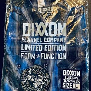 DIXXON Limited Edition Blue and Black Bamboo Shirt - L